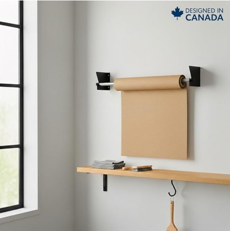 Adjustable Wall-Mounted Paper & Vinyl Roll Holder (28″–60″)