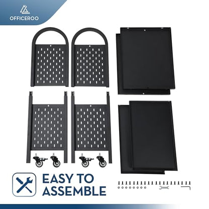 Compact Mobile Library Cart | Double-Sided Book Truck