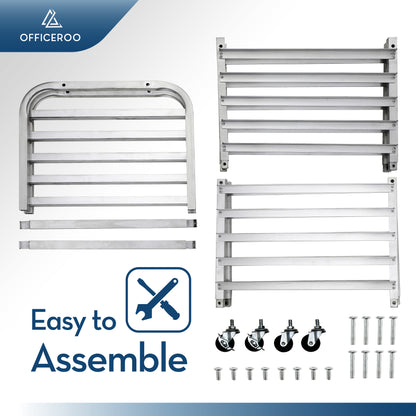15-Tier Half Sheet Pan Rack | Aluminum Bakery Cart (18" x 13")