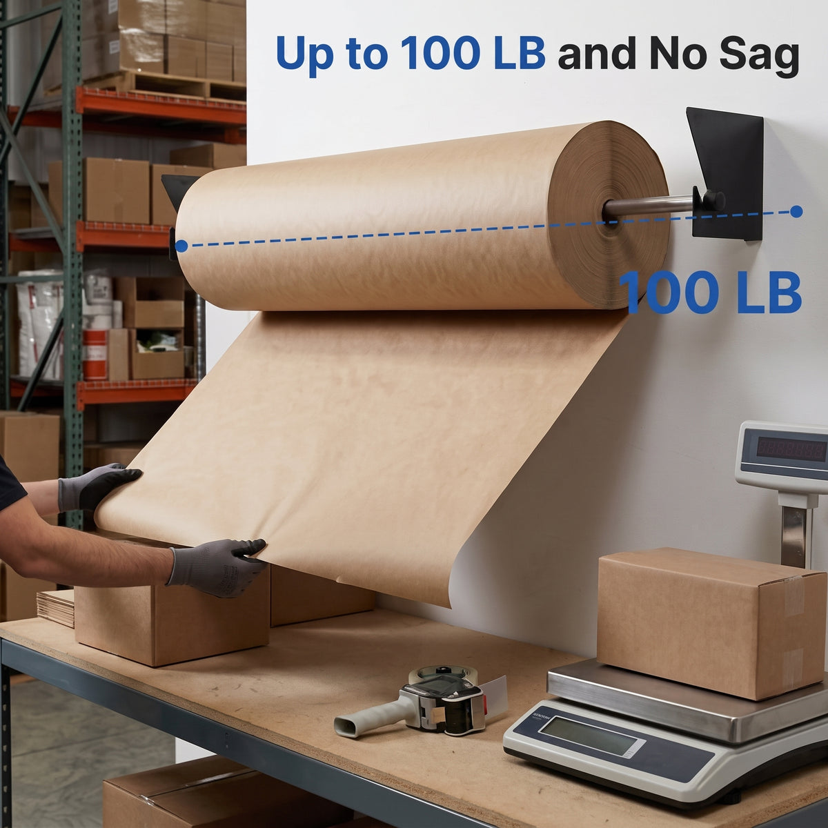 Weight supported by each wall rack